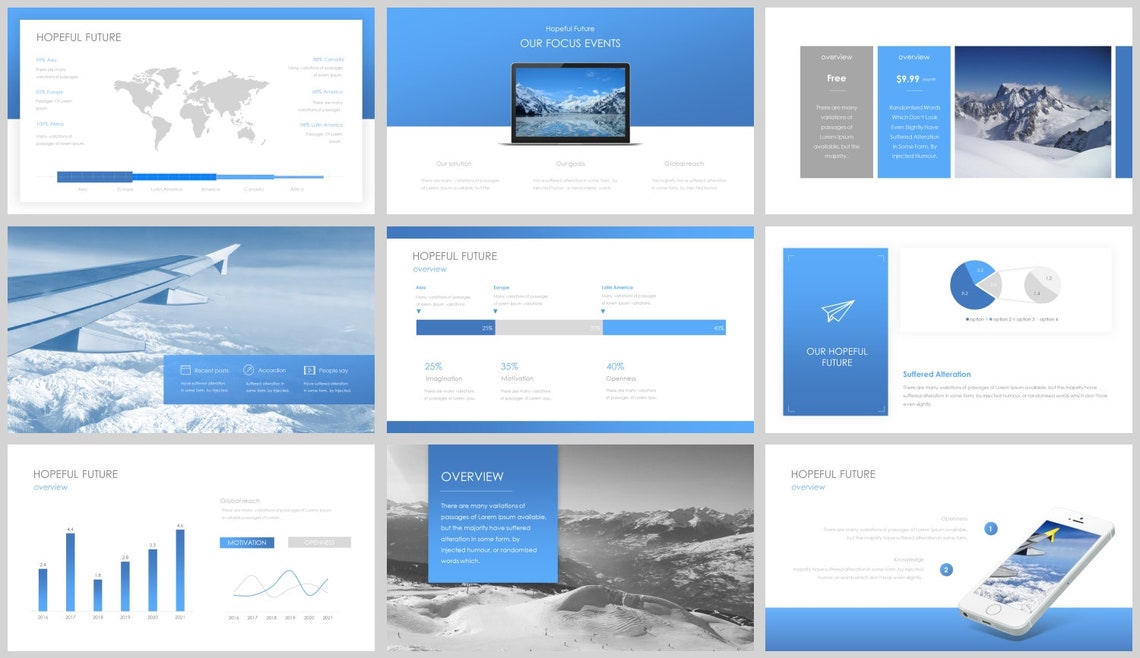 Minimal Magazine Style Business Powerpoint Template - Etsy