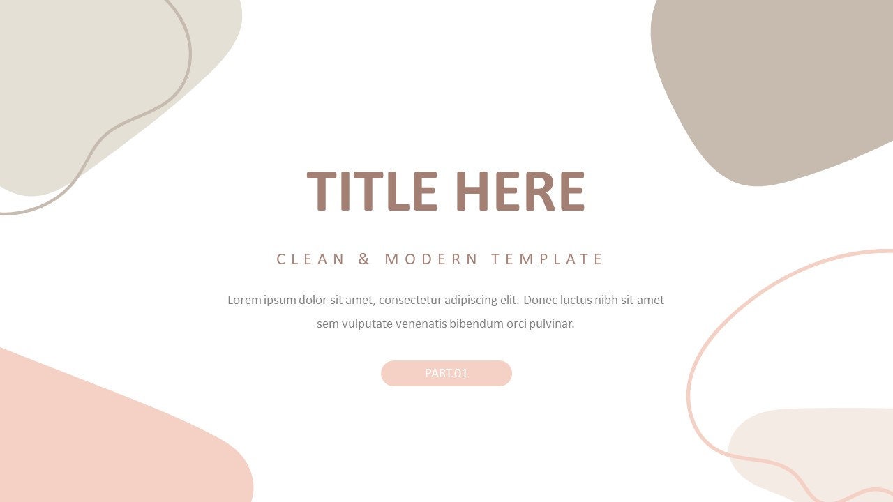 Minimal Modern Clean Style Powerpoint Template - Etsy