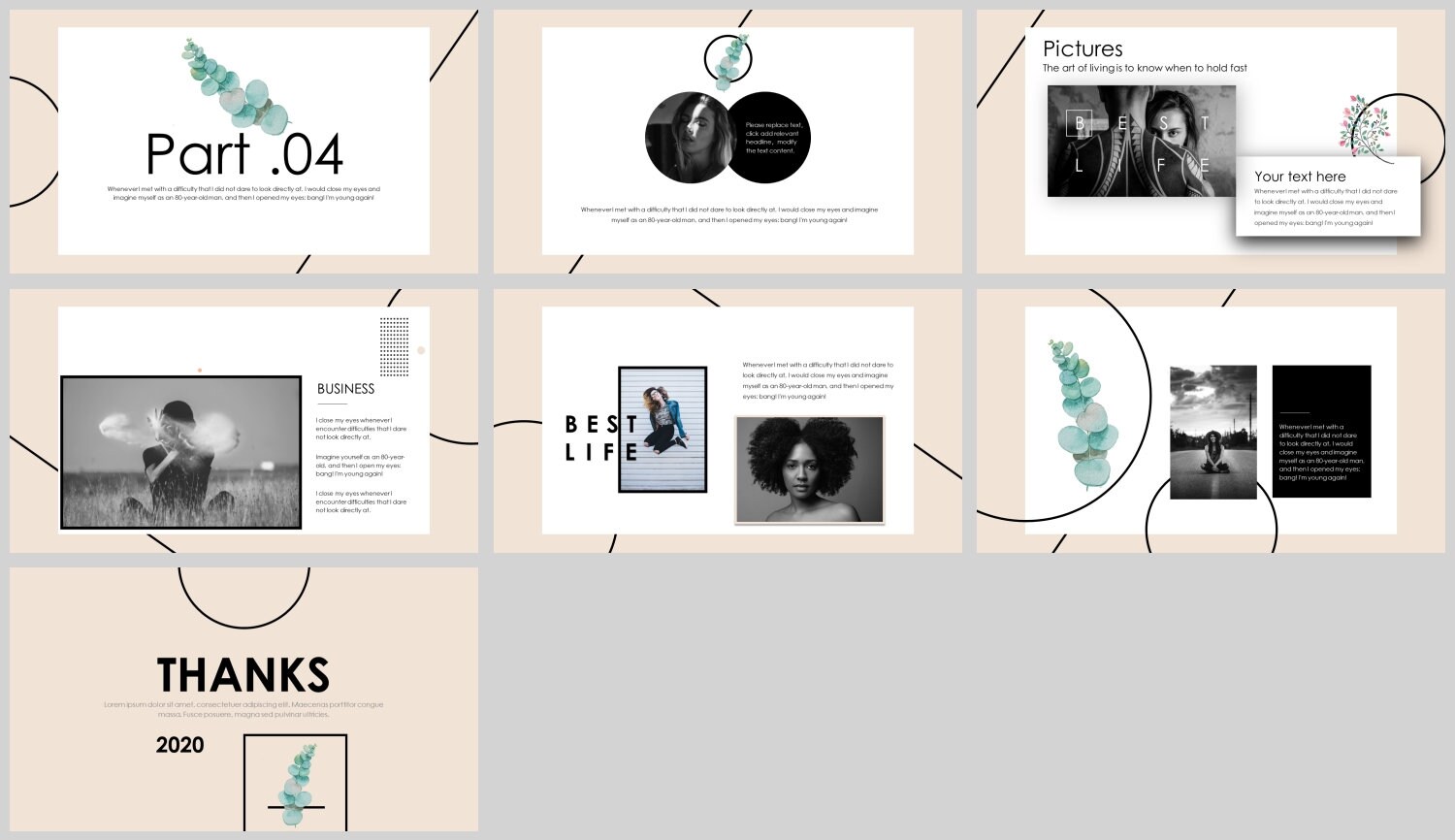 One Line Journey Simple Magazine Style Powerpoint Template - Etsy