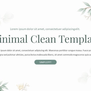 Minimal Clean Report Powerpoint Template - Etsy