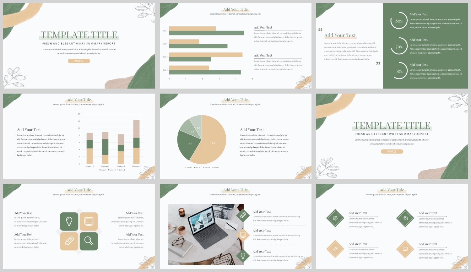 Minimal Modern Clean Style Powerpoint Template - Etsy