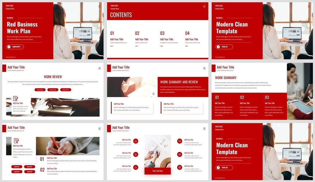 Minimal Modern Clean Business Powerpoint Template - Etsy