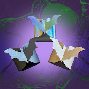 Glam Bat Boxes - 6 pieces | Bat Treat Boxes | Trick-Or-Treat Boxes | Halloween Party Favor Boxes