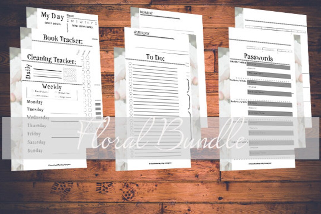 Floral Printable Planner Bundle - Etsy