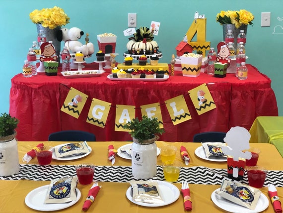Snoopy Birthday Party Decorations Snoopy Ideas For Party Etsy