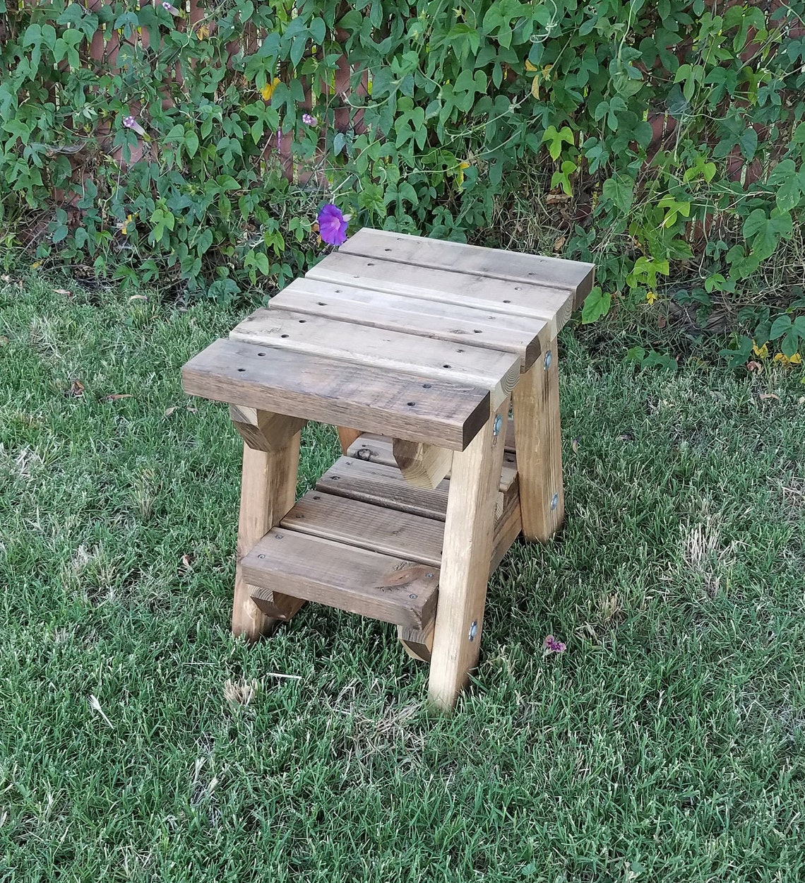 Wood Outdoor Garden Side Table - Etsy