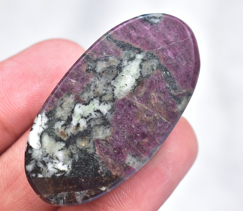 43x22x7 mm Eudialyte Druzy Cabochon Top Grade Eudialyte Druzy Gemstone Oval Shape 66.55 Ct Loose Gemstone I-451
