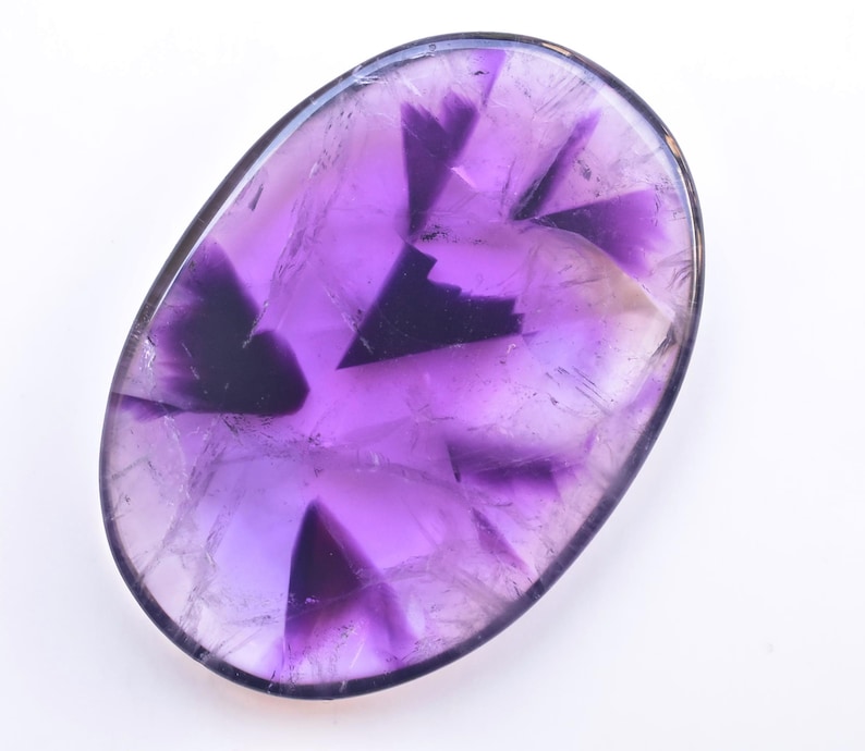 42x30x6 mm Star Amethyst Cabochon High Quality Star Amethyst Trapiche Gemstone Oval Shape 69.00 Ct Loose Gemstone I-869