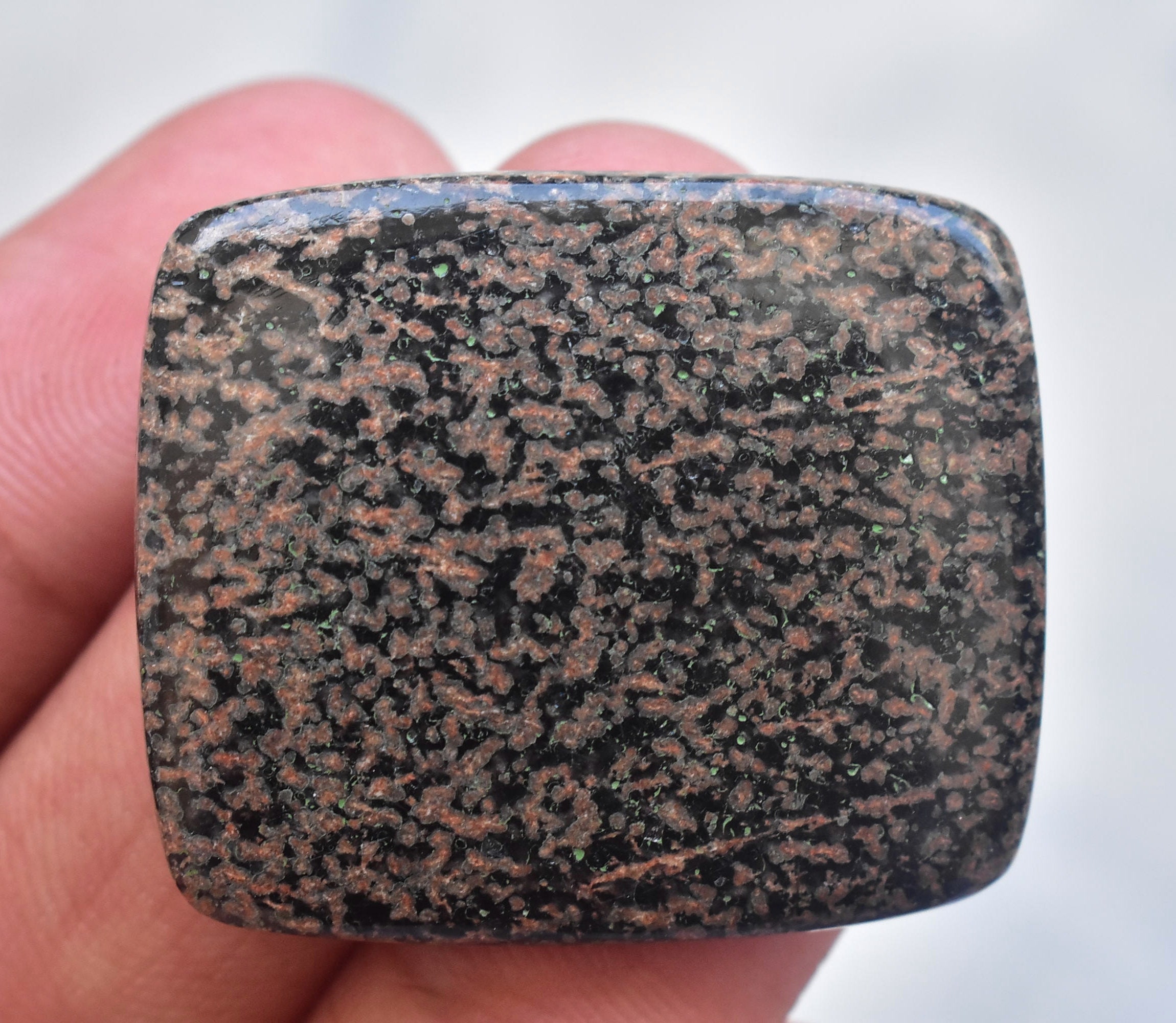 Flower Obsidian Cabochon / Flower Obsidian Gemstone / Cushion Etsy