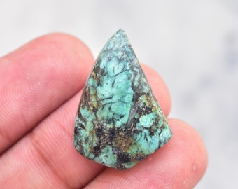 Brazilian Turquoise Cabochon / Brazilian Turquoise Gemstone / For Jewelry / Fancy Shape 20.00 ct. / 26x17x5 mm. Loose Gemstone G-124