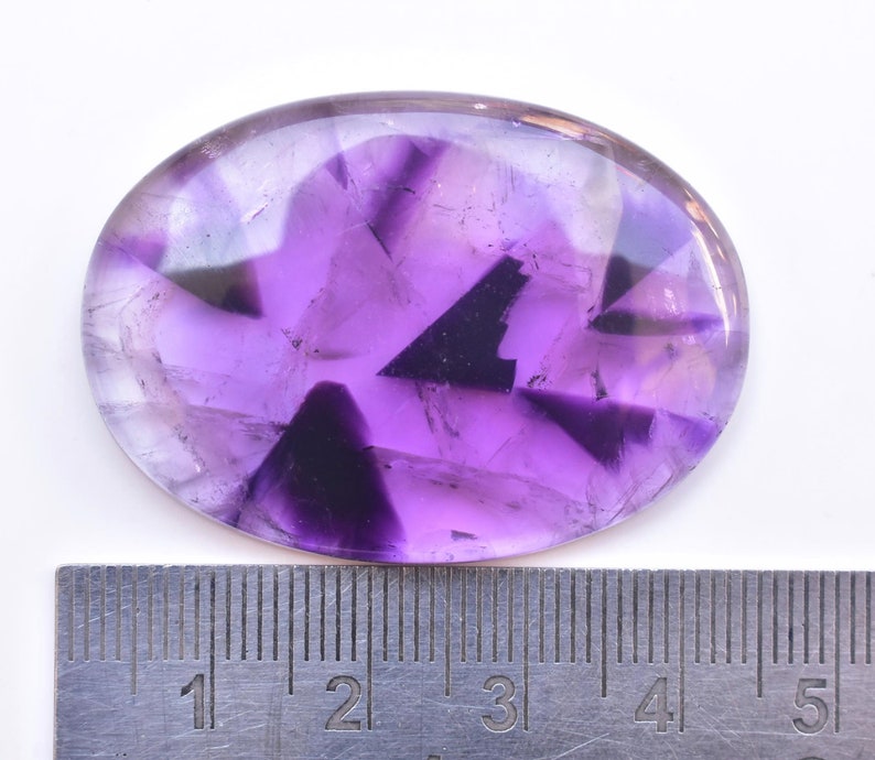 42x30x6 mm Star Amethyst Cabochon High Quality Star Amethyst Trapiche Gemstone Oval Shape 69.00 Ct Loose Gemstone I-869