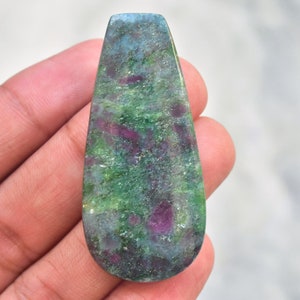 Ruby Fuschite Cabochon / Top Grade Ruby Fuschite Gemstone / Freeform Shape / 77.30 Ct. / 51x23x6 mm. Loose Gemstone H-140