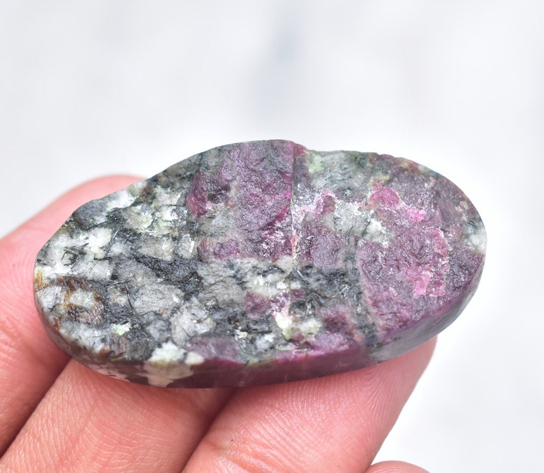 43x22x7 mm Eudialyte Druzy Cabochon Top Grade Eudialyte Druzy Gemstone Oval Shape 66.55 Ct Loose Gemstone I-451