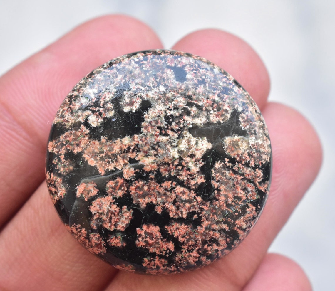 Flower Obsidian Cabochon / Flower Obsidian Gemstone / Freeform Etsy