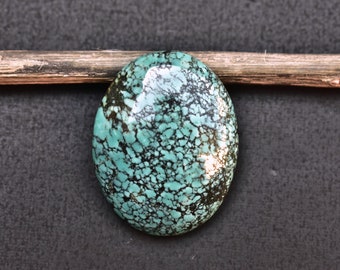 Tibetan Turquoise Cabochon / High Quality Tibetan Turquoise Gemstone / For Jewelry / Oval Shape 20.85 ct. / 25X20X5 mm. Loose Gemstone E-327