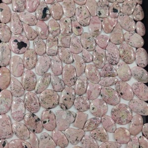 Natural New Pattern Rhodonite Cabochon, Pink Rhodonite Gemstone, Unique Pattern Loose Stone, Polished Cabochon for Jewelry Making, Statement