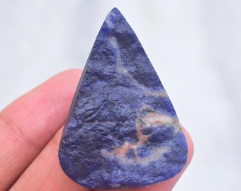 Sodalith Druzy Cabochon / Einzigartiger Sodalith Druzy Edelstein / Tropfenform / 62.50 Ct. /43x30x9mm. / Edelstein lose / K-142