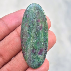 Ruby Fuschite Cabochon / Top Grade Ruby Fuschite Gemstone / Oval Shape / 53.15 Ct. / 51X22X5 mm. Loose Gemstone H-139