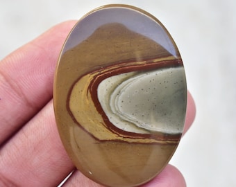 American Picture Jasper Cabochon / American Picture Jasper Gemstone / For Jewelry / Oval Shape 59.95 Ct. / 43X31X5 mm. Loose Gemstone F-519