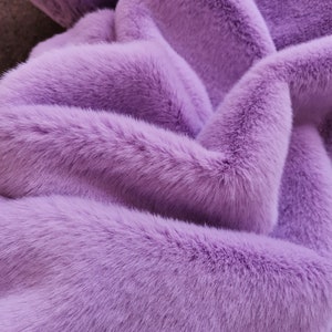 Lilac Faux Fur, Lavender Mink Tissavel, Purple Shaggy Fabric, Fur As real, Violet mink , Purple Fur