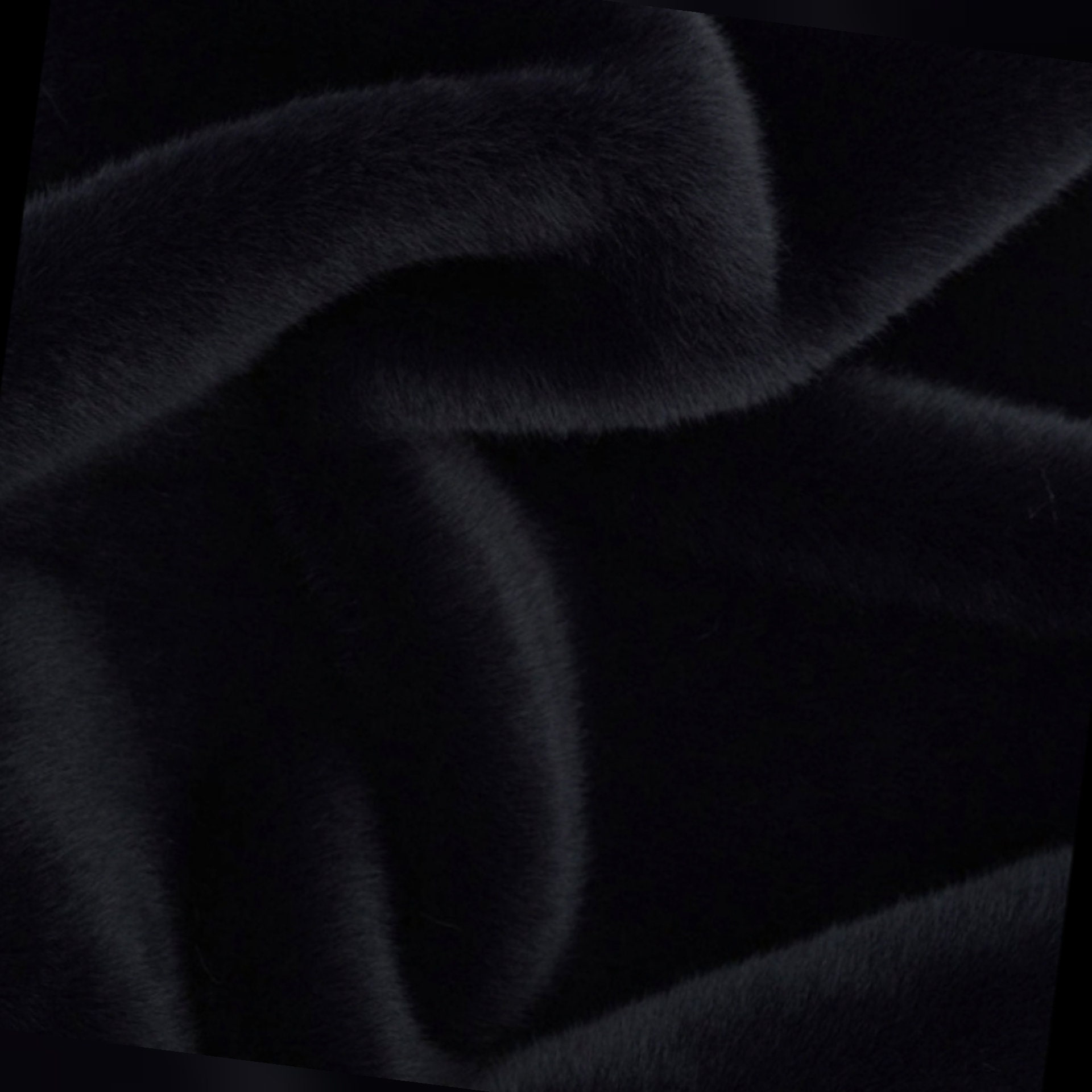 Black Faux Fur fabric soft Mink Tissavel fur As real black | Etsy