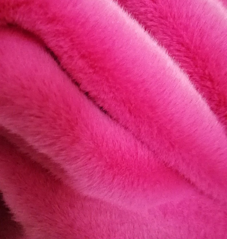 Pink Faux Fur Mink Tissavel Fuchsia Fur as Real Hot Pink Etsy UK
