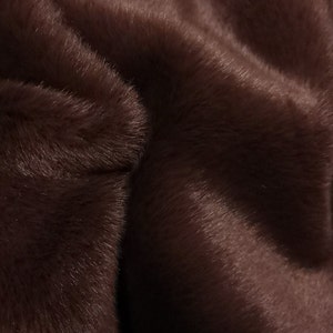 Brown Faux Fur, Chocolate Faux Fur,  Artificial Fur, Coffee mink, Luxury brown Faux Fur, Brown fabric