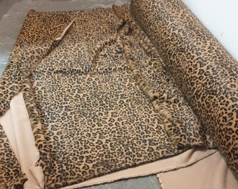 Leopard faux Fur Tissavel, Leopard Fabric, Cat Fur As real, Luxury animal print eco-fur, tiger fabric