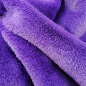 Purple Faux Fur, Lilac Faux Fur,  Violet Mink, Luxury Violaceous Artificial Fur, Amethyst Fabric