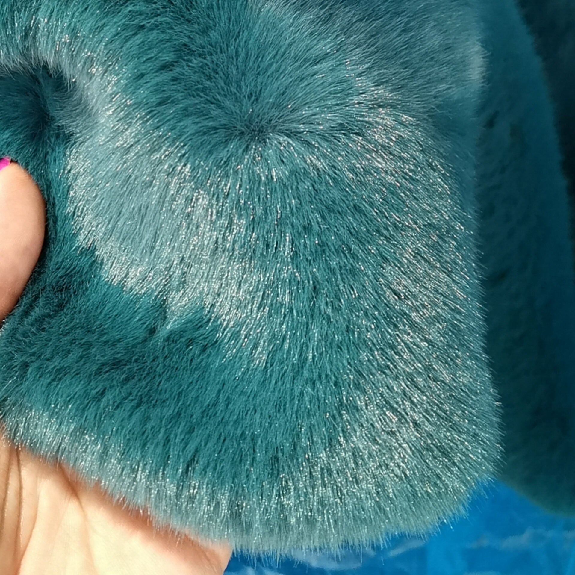 Teal Faux Fur Dark Turquoise Artificial Fur Dark Teal Mink Etsy