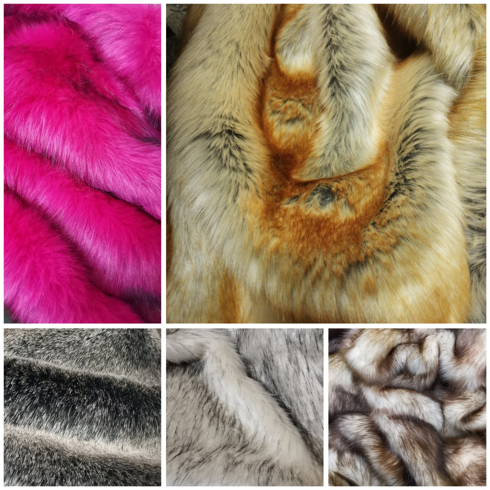 FabricLA Shaggy Faux Fur Square - 20 x 20 Inches Pre-Cut - Use Fake Fur Fabric for DIY, Craft Fur Decoration, Fashion Accessory, Gnome, Hobby - Dk