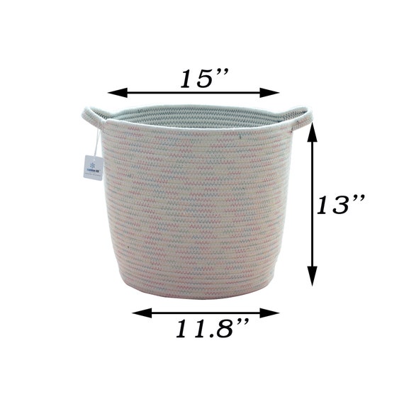 Iceblue 11 8x13cotton Rope Nursery Basket Storage Basket Stuff
