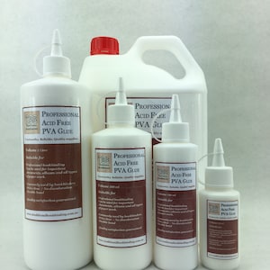 Professional Bookbinding PVA Glue | Acid-Free pH Neutral Adhesive | Clear Dry Flexible Glue for Book Repair, Restoration & Paper Crafts Bild 1