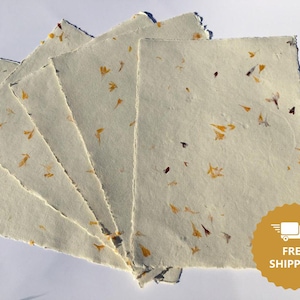 Hand made flower paper 100% cotton