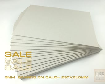 100% ARCHIVAL ACID FREE bookbinding boards- 2.4mm or 3mm