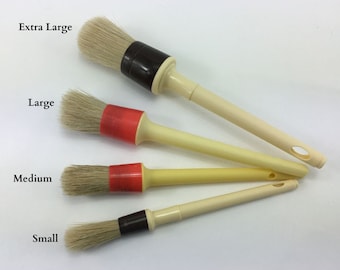Bookbinding Glue Brush- Genuine Hog Hair- Metal free and Rust free- Four options