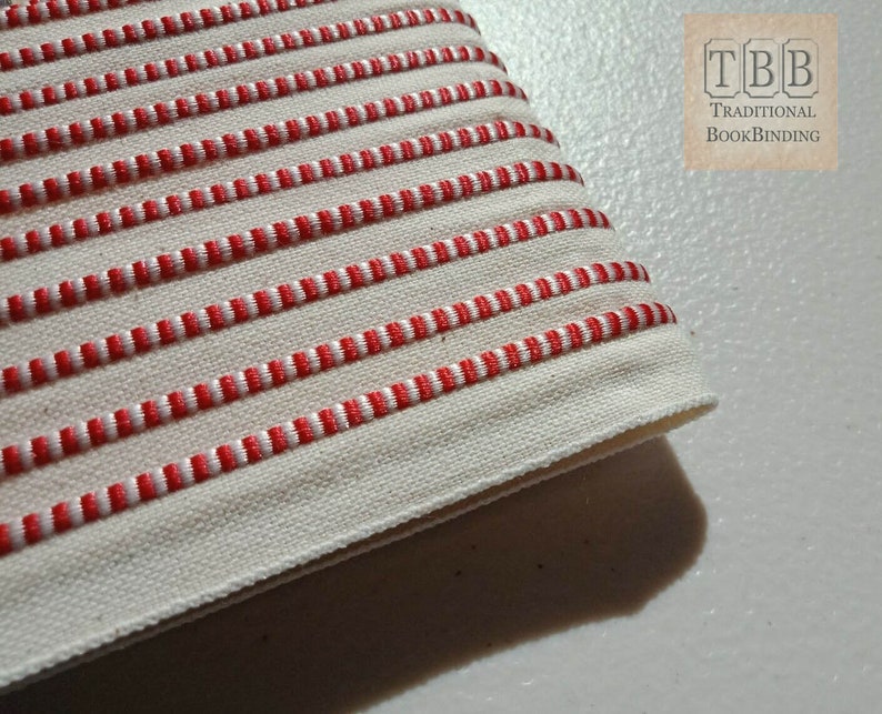 Bookbinding Headband 600 mm Red and white Etsy