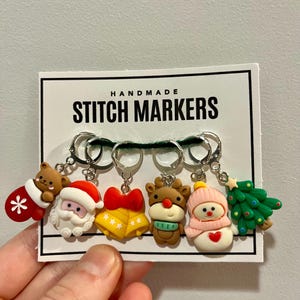 Handmade Christmas Stitch Markers – Crochet And Knitting Progress Keepers