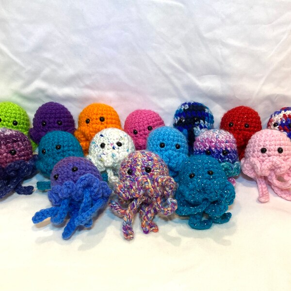 Handmade Jellyfish Crochet Amigurumi, Plush, Jelly toy, Stuffed Animal