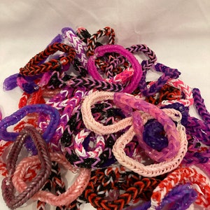 Colorful Rainbow Loom Bracelet Rubber Bands Fashion Close Up Wit Stock  Image - Image of elastic, heart: 44341979