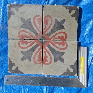 Antiquität, Ziegel, Zement, Oberfläche: 13 m2, c1850