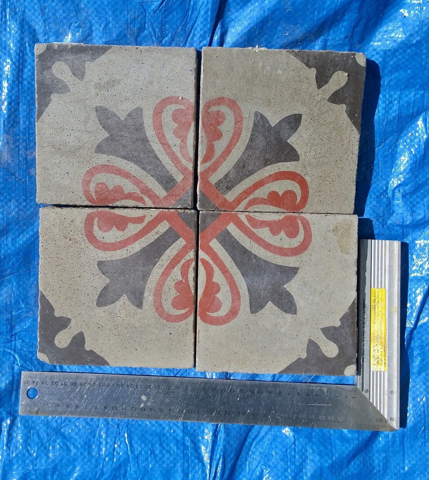 Antique, Carreaux de Ciment, Surface 13 M2, C1850