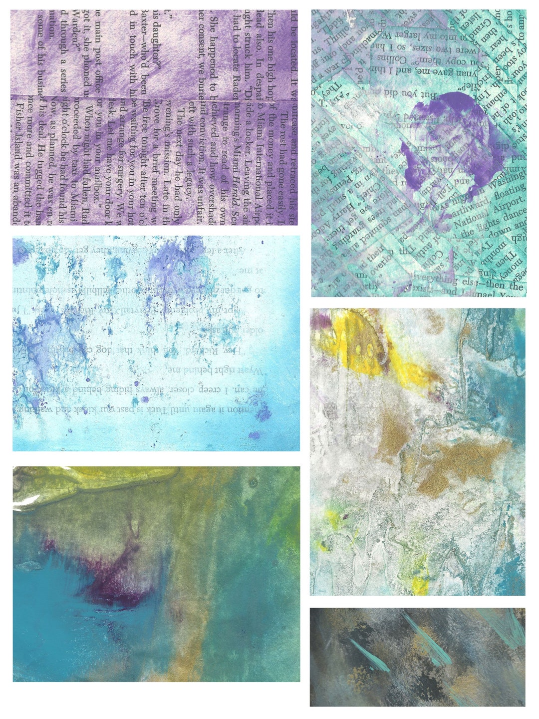 Printable Collage Fodder - Set of 12 - Art Junk Journal Ephemera Craft ...