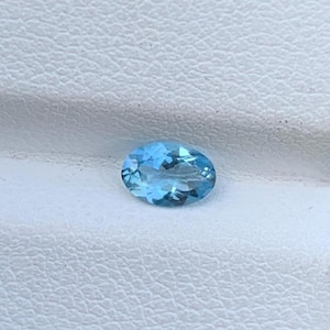 Naturalny akwamaryn Santa Maria, owalny akwamaryn, 0,25 CTS 5,5x3,5 mm do pierścionków i biżuterii