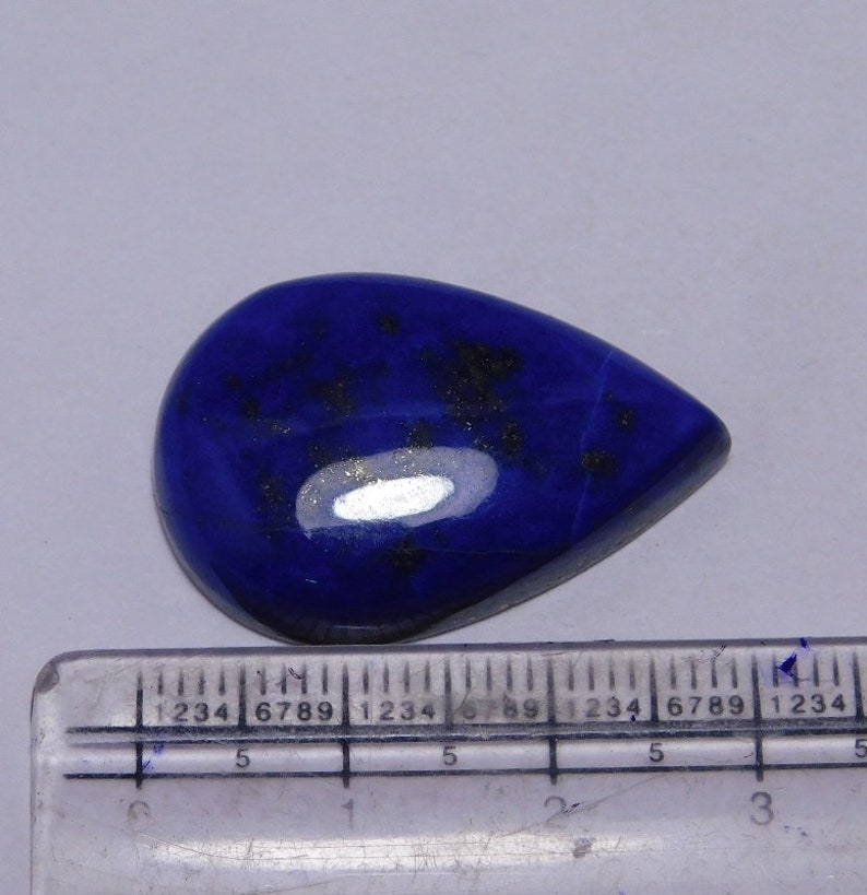 Big 40/% Off 33 Cts Lapis Lazuli Cabochons Pear Shape Natural Lapis Lazuli Gemstone Loose Cabochon Smooth Stones 29x19x6.5 mm A#87-18