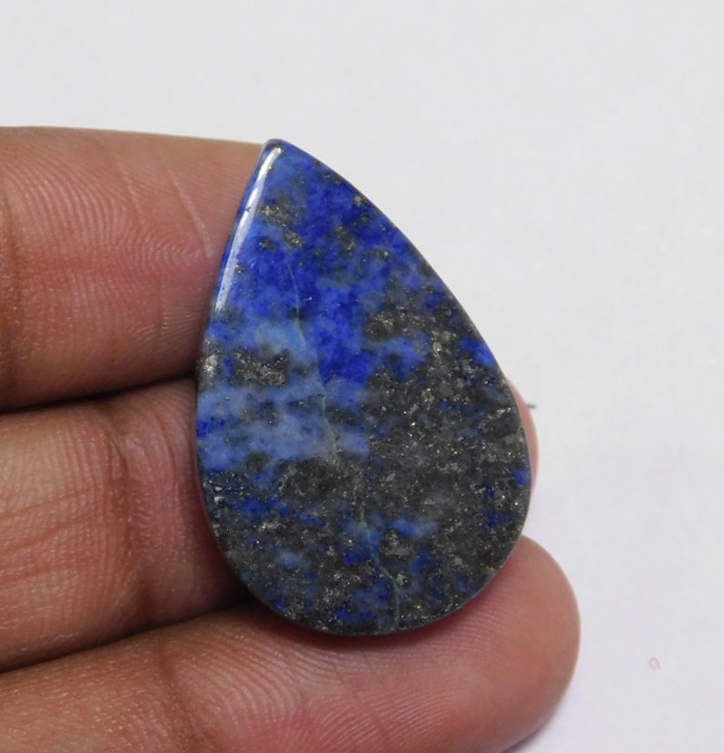 Big 40/% Off 33 Cts Lapis Lazuli Cabochons Pear Shape Natural Lapis Lazuli Gemstone Loose Cabochon Smooth Stones 29x19x6.5 mm A#87-18