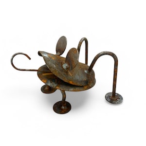 Rusty Frog Garden Decor Rustic Home Decor Whimsical Frog Outdoor Yard Art