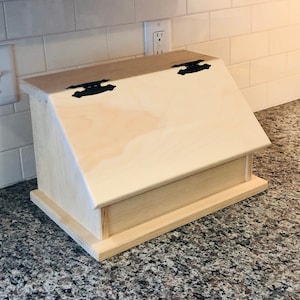 Bauernhaus Box, Bauernhaus Aufbewahrungsbox, rustikale Holzkiste, Brotkasten, Bauernhaus Küche, Küchenaufbewahrung aus Holz, Organizer, Organisation, USA
