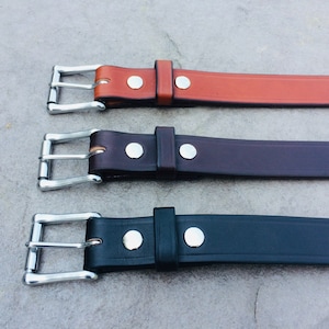 Thick Belt, Leather Belt, Leather Work Belt, Belt Made in USA, Genuine Leather Belt, Holster Belt, Motorcycle Belt, Real Leather Belt, Amish