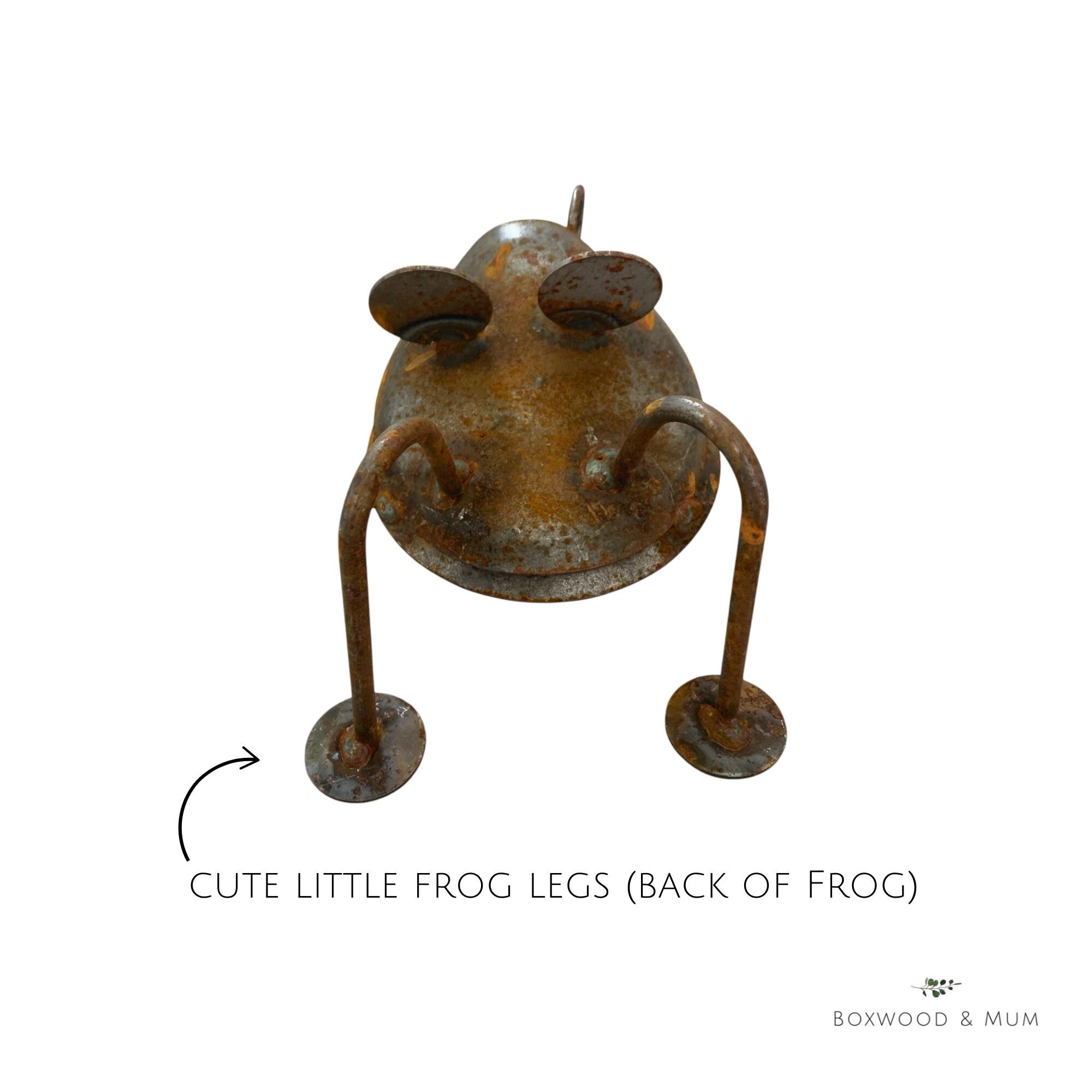 Rustic Frog Rusty Frog Garden Decor Rustic Home Decor Whimsical Frog Outdoor Yard ...